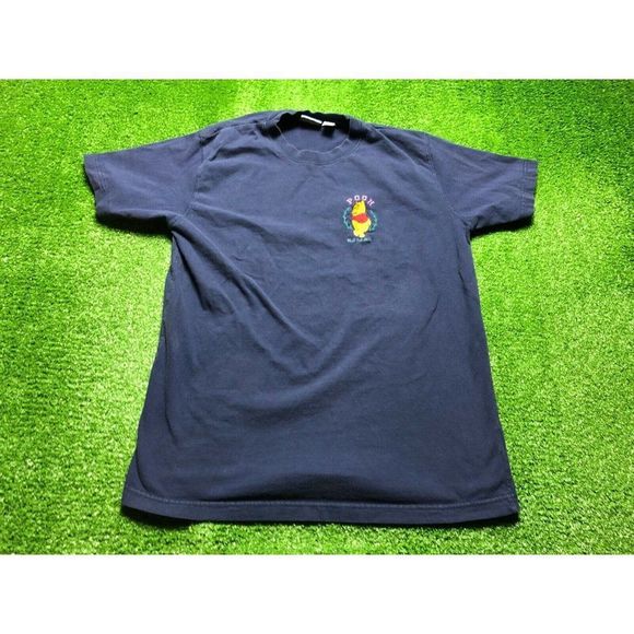 Winnie the Pooh Tops - Vintage 90s Winnie The Pooh Women's Embroidered Tee Size Large Blue